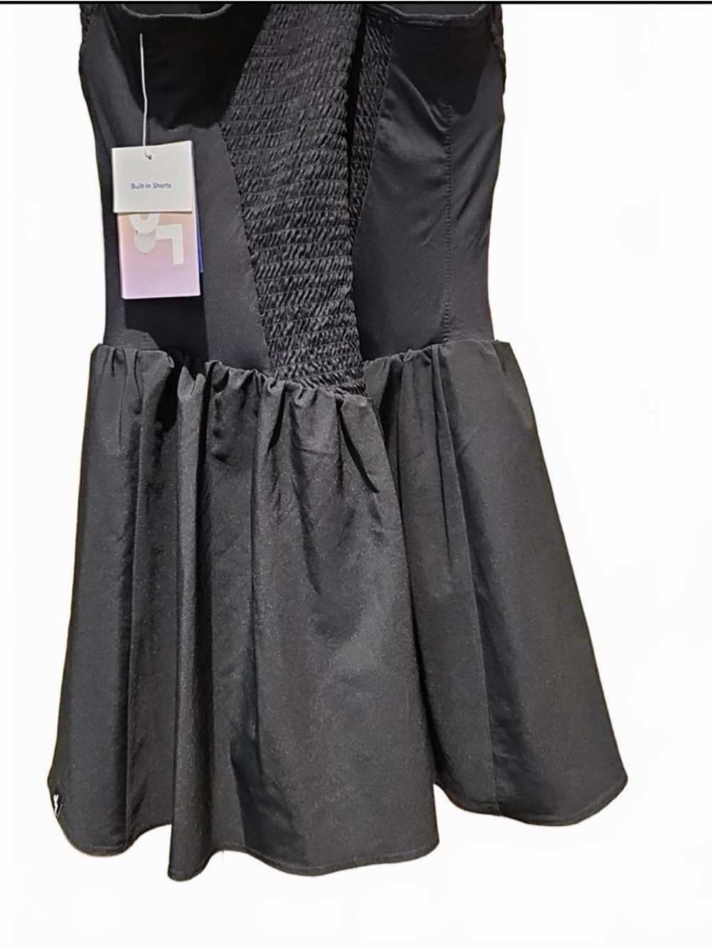 JoyLab xxl black smocked dress w built in shorts NWT